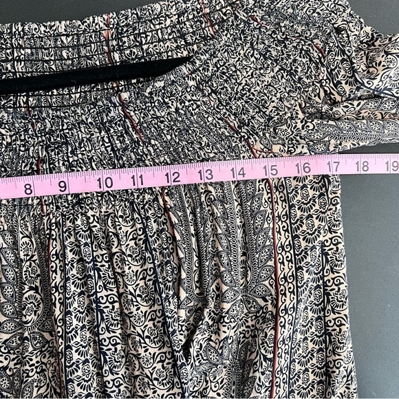 Anthropologie Vanessa Virginia Top Women XS Augusta Flora Lace Hem Blouse Boho - Picture 9 of 10